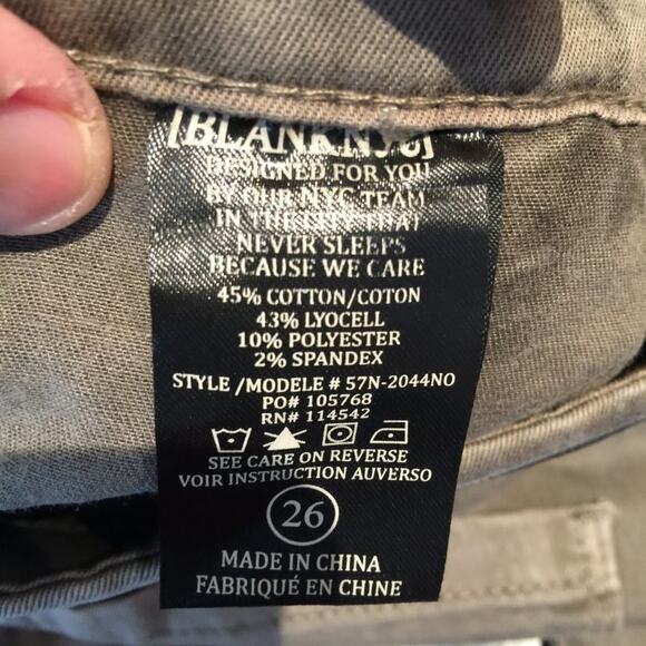 BLANKNYC Zipper Utility Skinny Jeans Low Rise Many pockets Denim Khaki Size 26 - Picture 10 of 11